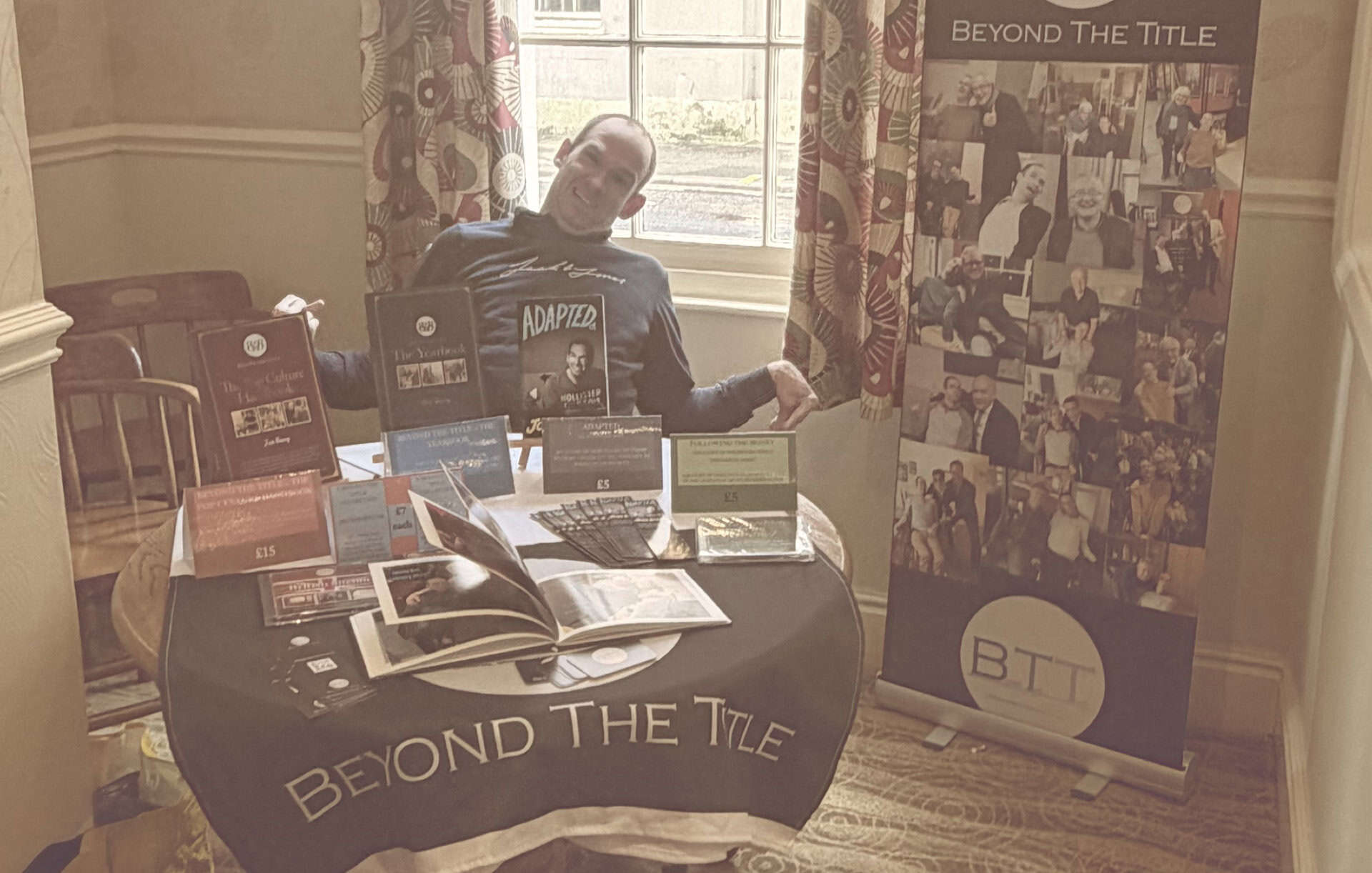 Josh Barry at his book table