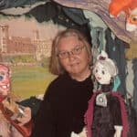 Marion with her Victorian puppets
