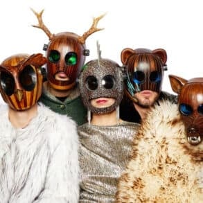 Members of FULU wearing animal masks