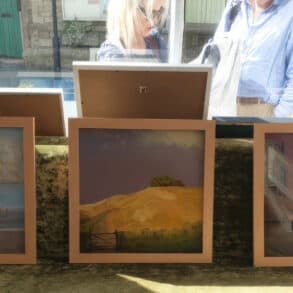 Robert Carter's painting in the window of Peer Studios