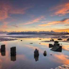 Sunset at Yaverland beach