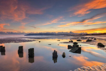 Sunset at Yaverland beach