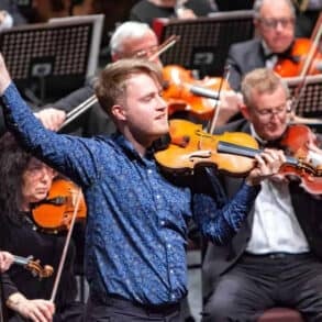 charlie lovell-jones playing at iwso concert in jan 22