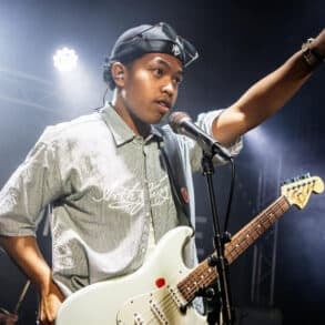 fugo kid performing on stage at strings venue