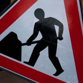 roadworks sign