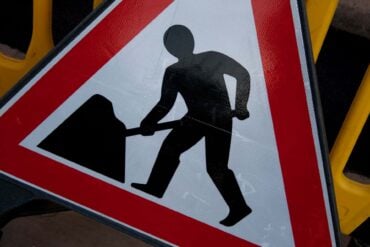 roadworks sign