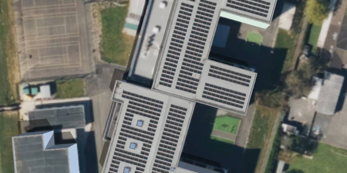 solar array on Christ the King College roof