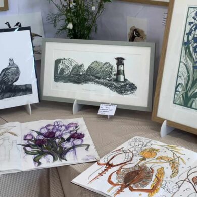 A range of artworks on display