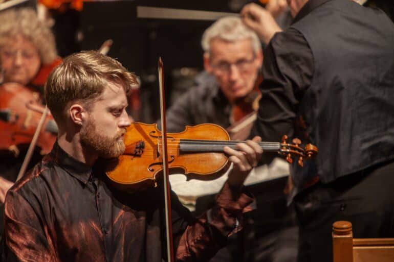 charlie lovell-jones playing at iwso concert in May 2026