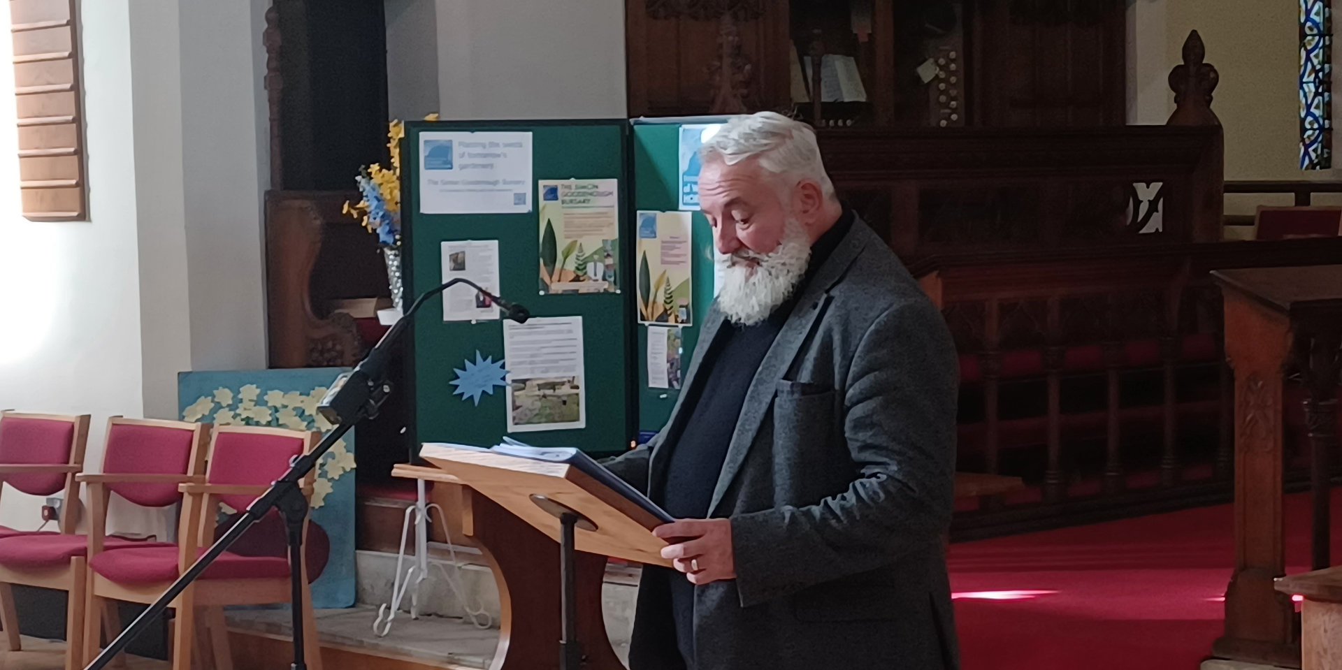 Steve Cooper at community meeting