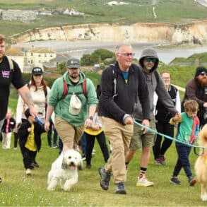 People taking part in Walk the Wight