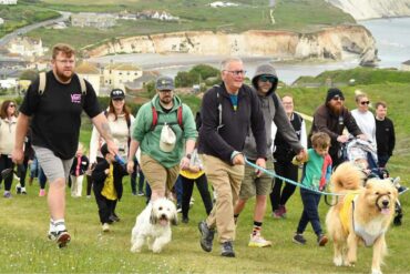 People taking part in Walk the Wight
