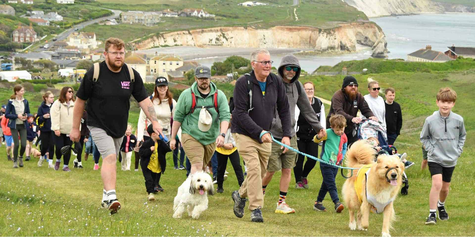 People taking part in Walk the Wight