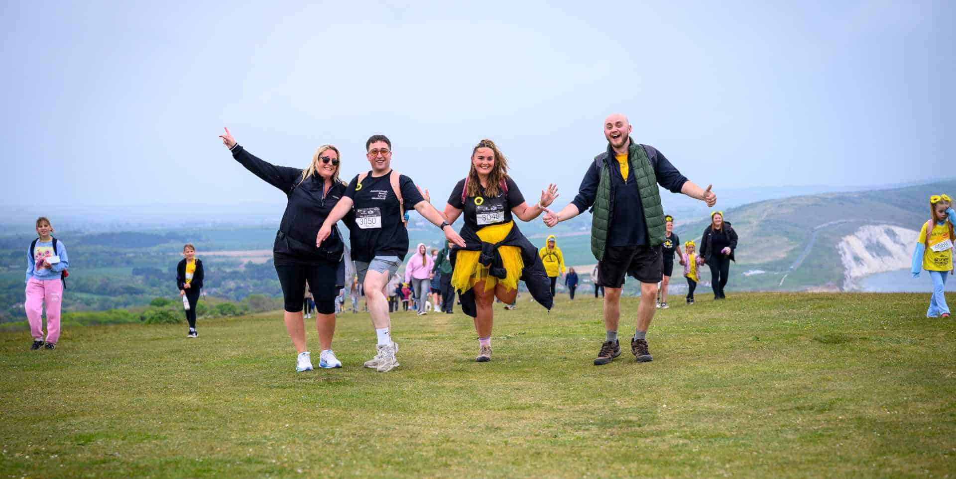 People taking part in Walk the Wight