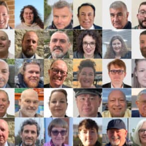 Montage of election faces