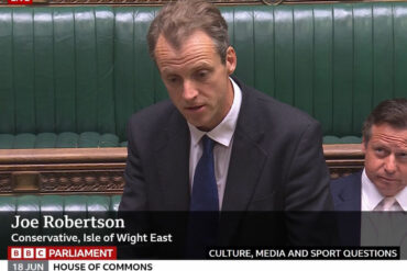 Joe Robertson speaking in Parliament