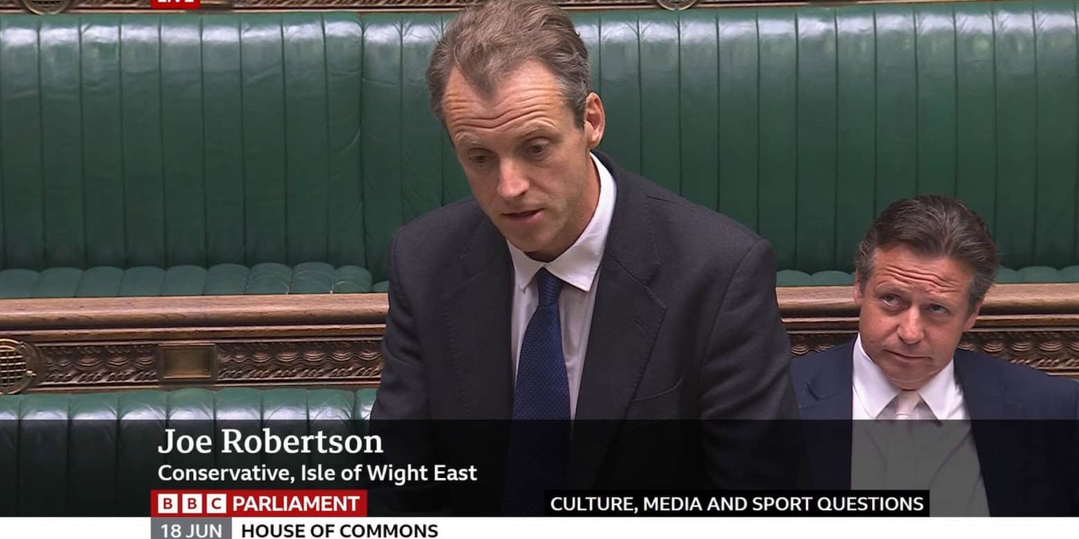 Joe Robertson speaking in Parliament