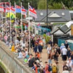 Crowds on the esplanade on Armed Forces Day