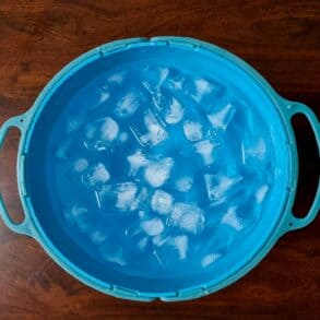 Bucket of ice water