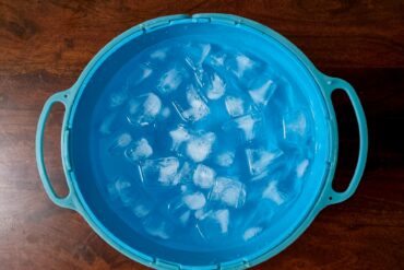 Bucket of ice water