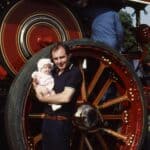 Charlie and her Dad at Havenstreet