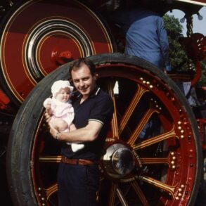 Charlie and her Dad at Havenstreet