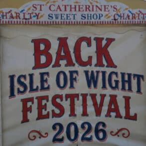 The St Catherine's tuck shop stall at Isle of Wight Festival