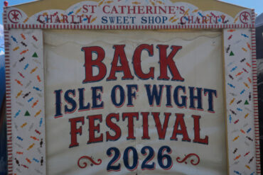 The St Catherine's tuck shop stall at Isle of Wight Festival