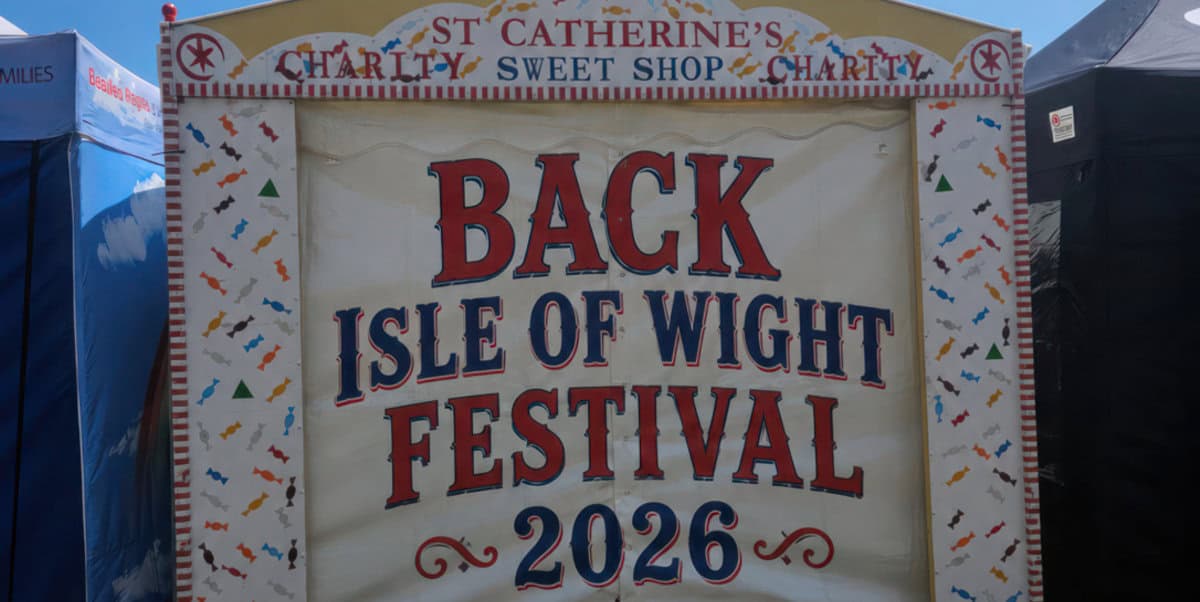 The St Catherine's tuck shop stall at Isle of Wight Festival