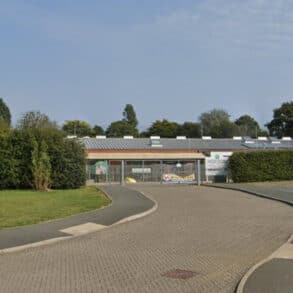 Gatten and Lake Primary School from the road