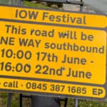 traffic information sign at side of road