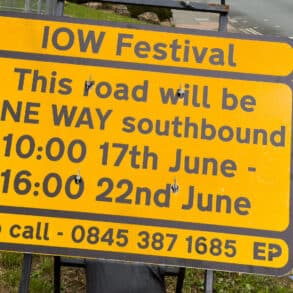 traffic information sign at side of road