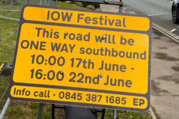 traffic information sign at side of road