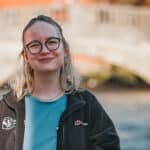 Lorna Selby standing by a river