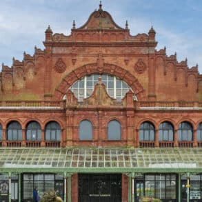 Outside the Morecambe Winter Gardens, funded through the Heritage at Risk Capital Fund © Morecambe Winter Gardens Preservation Trust