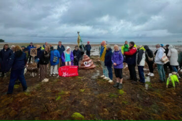 No poo at the point protest on Monday 8th June 2026