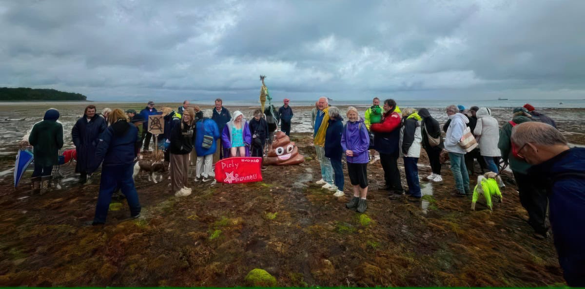 No poo at the point protest on Monday 8th June 2026
