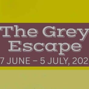 Illustration of a red squirrel alongside the words ' The grey escape 27 June to 5 July 2026'