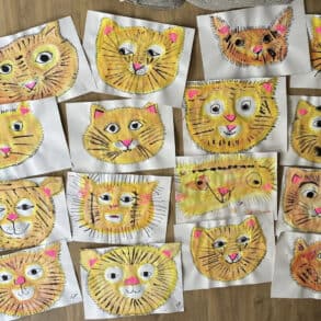 VIVA Creative Crew's painted tiger faces