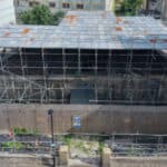 Aerial shot of Vectis Hall
