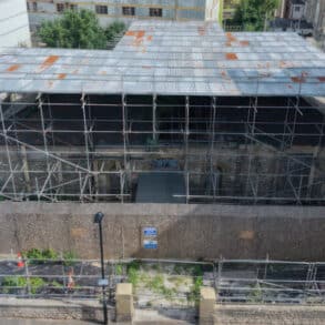 Aerial shot of Vectis Hall