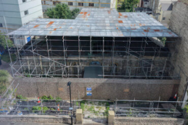 Aerial shot of Vectis Hall