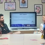 People chatting at the Autism/ADHD Hub