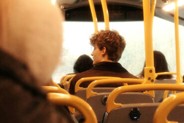 teenagers on a bus