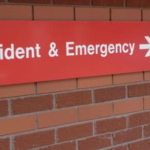 Accident and emergency sign