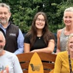 Top: Aaron Rolf, Zara Knight and Gemma Blamire Bottom: Zara’s grandad Andy Duddigan and Becky McGregor