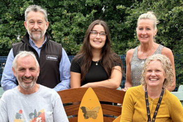 Top: Aaron Rolf, Zara Knight and Gemma Blamire Bottom: Zara’s grandad Andy Duddigan and Becky McGregor
