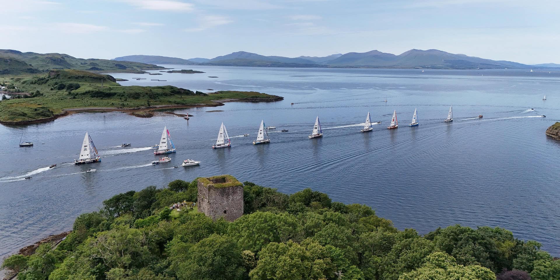 Clipper Race contestants departing Oban in the North Channel