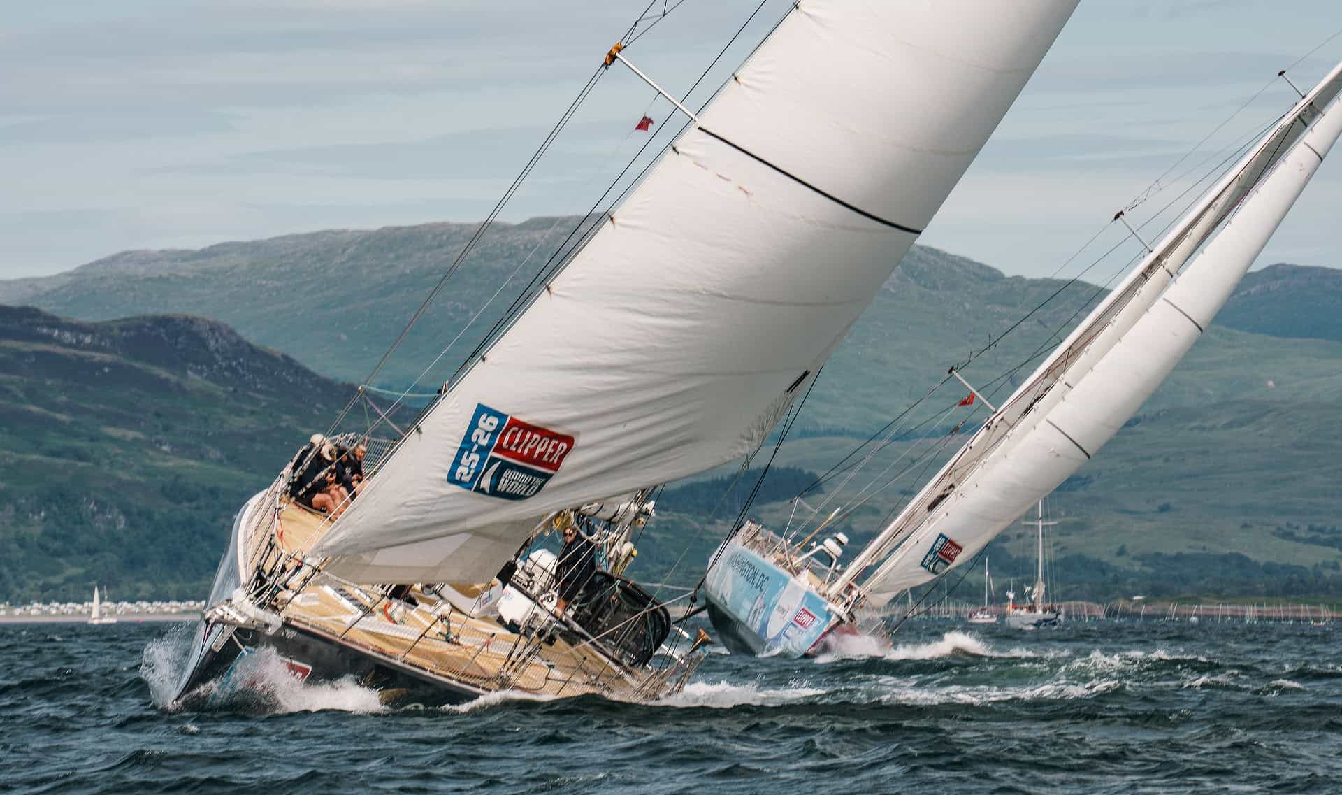 Team Scotland departing Oban as part of the Clipper Race