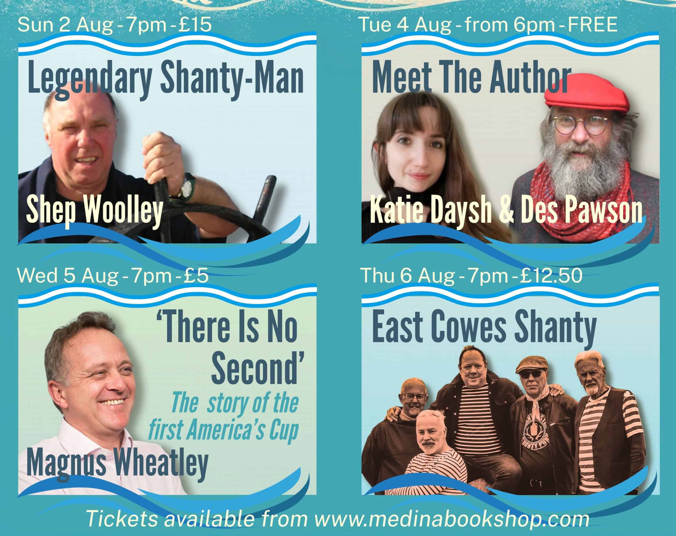 Poster with writers and musician's faces